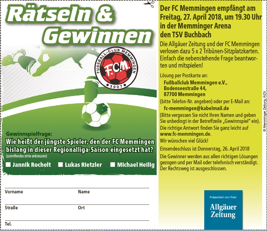 AZ Gewinnspiel Buchbach