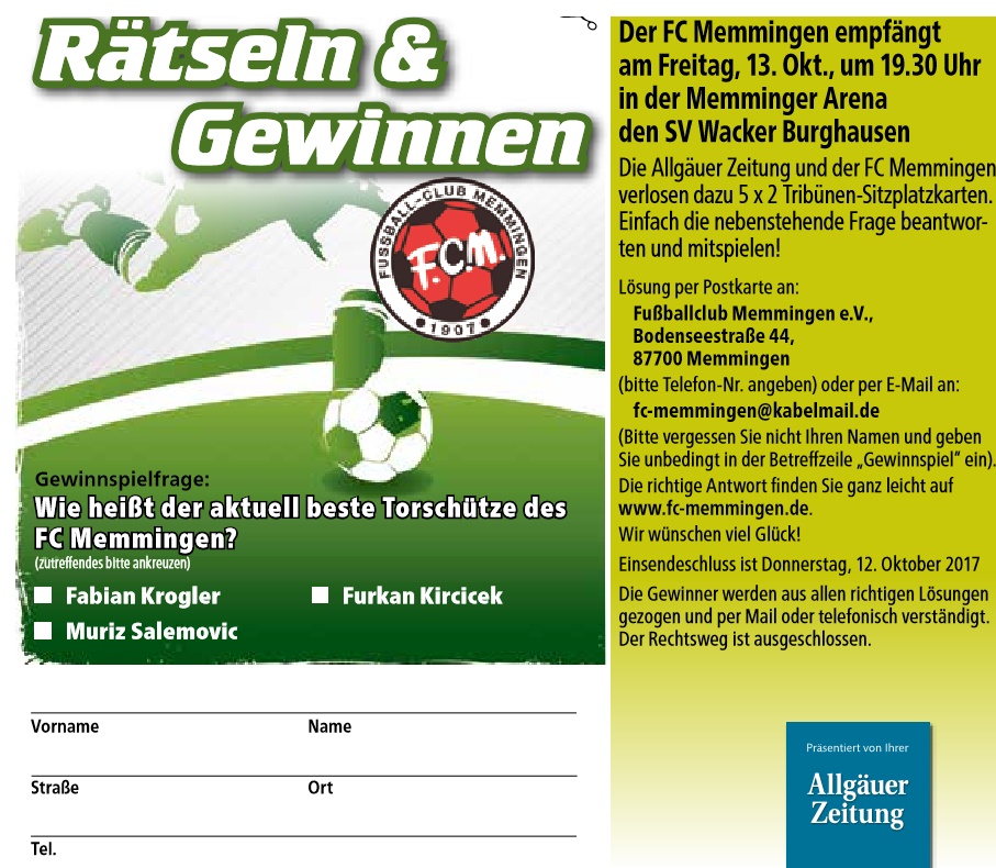 AZ Gewinnspiel Burghausen