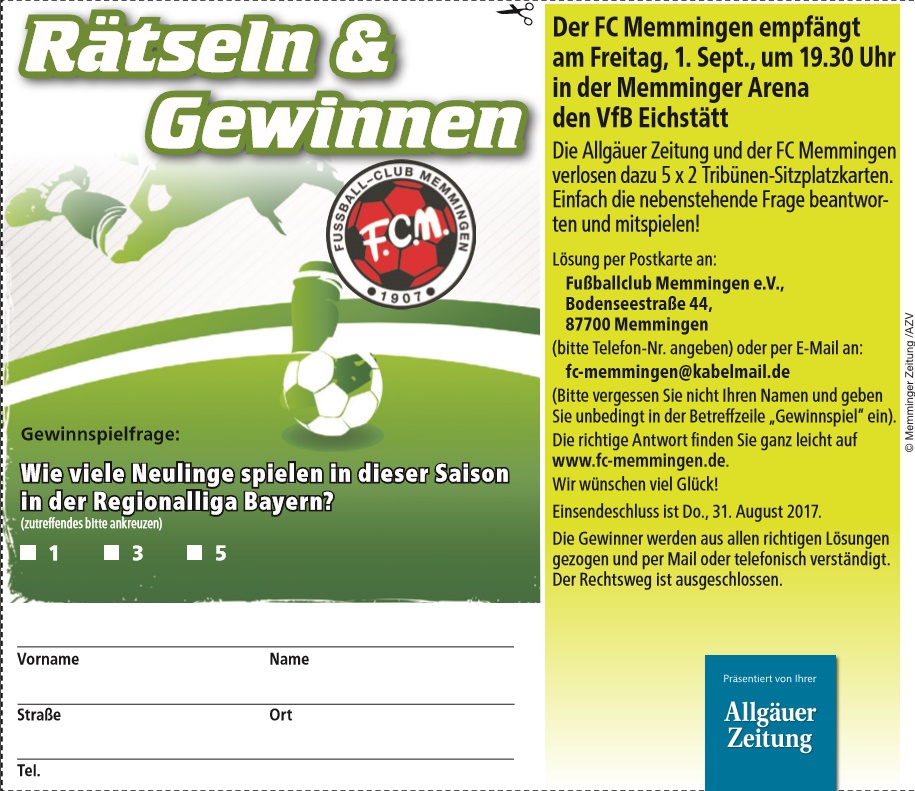 AZ Gewinnspiel Eichstaett
