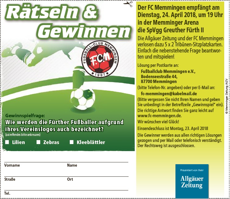 AZ Gewinnspiel Fuerth 240218