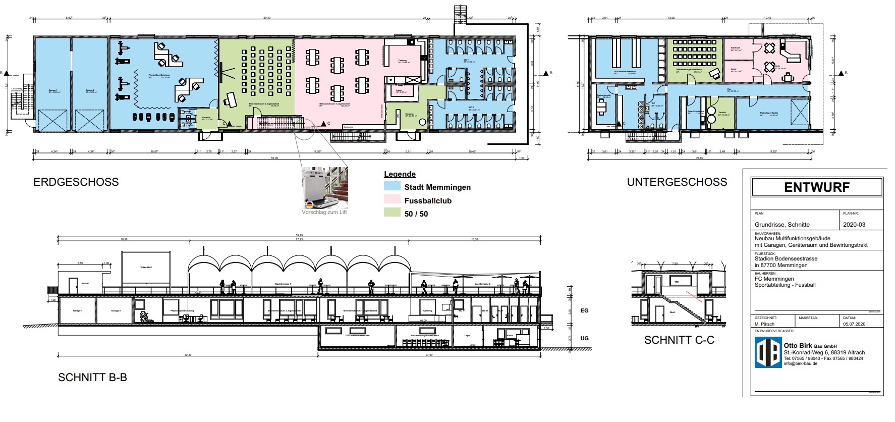 Multifunktionsgebäude Grundriss Ausschnitt