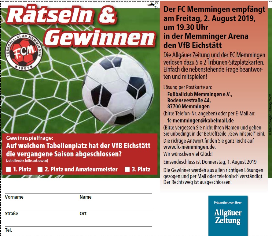 AZ Gewinnspiel Eichstaett