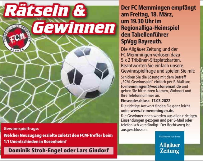 AZ Gewinnspiel Bayreuth