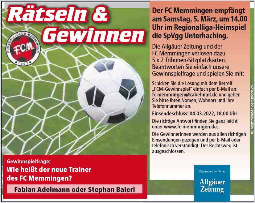 AZ Gewinnspiel Unterhaching