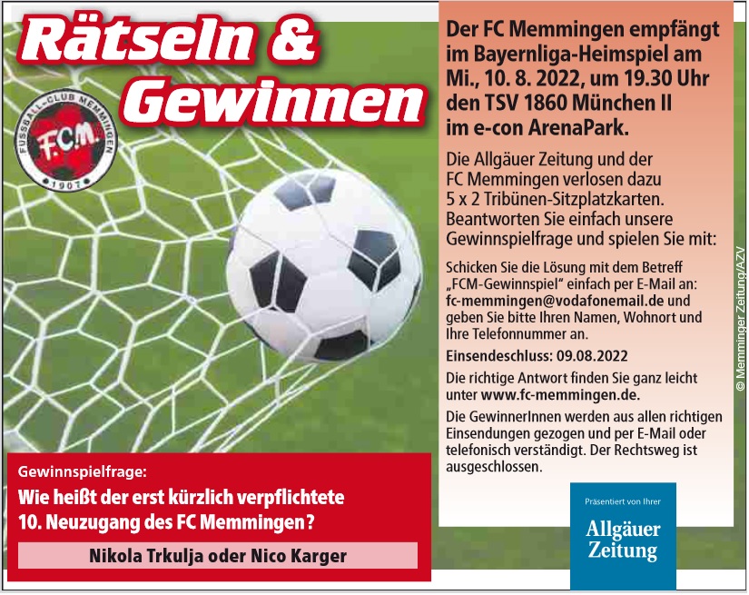 AZ Gewinnspiel 1860 II