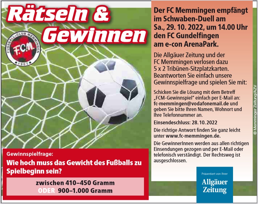 AZ Gewinnspiel Gundelfingen