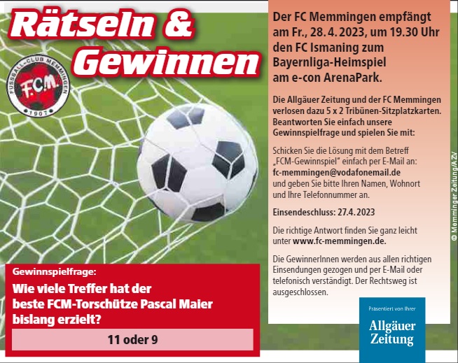 AZ Gewinnspiel Ismaning