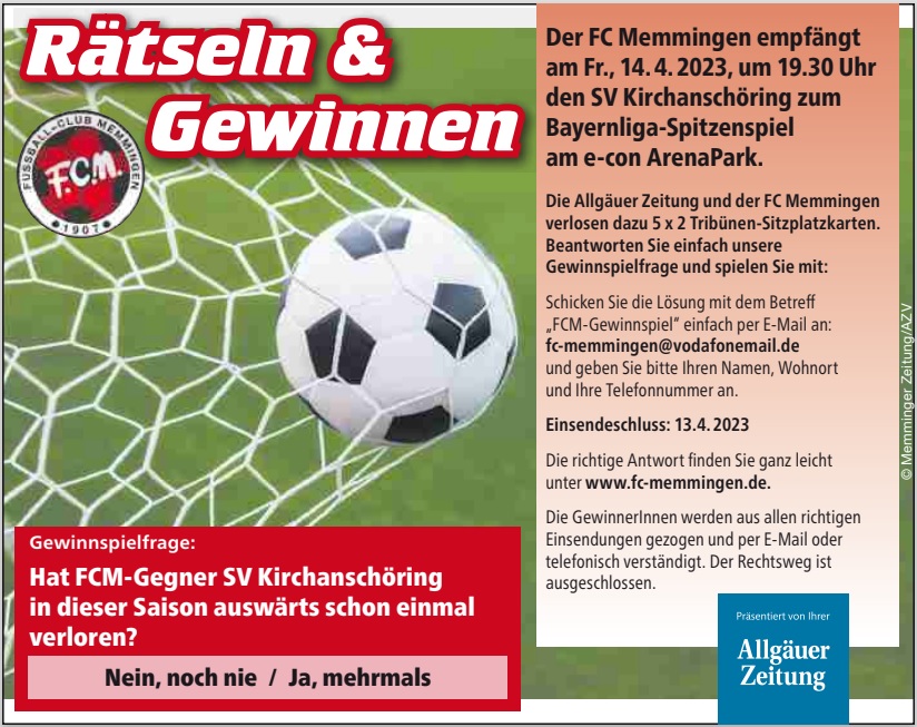 AZ Gewinnspiel Kirchanschoering