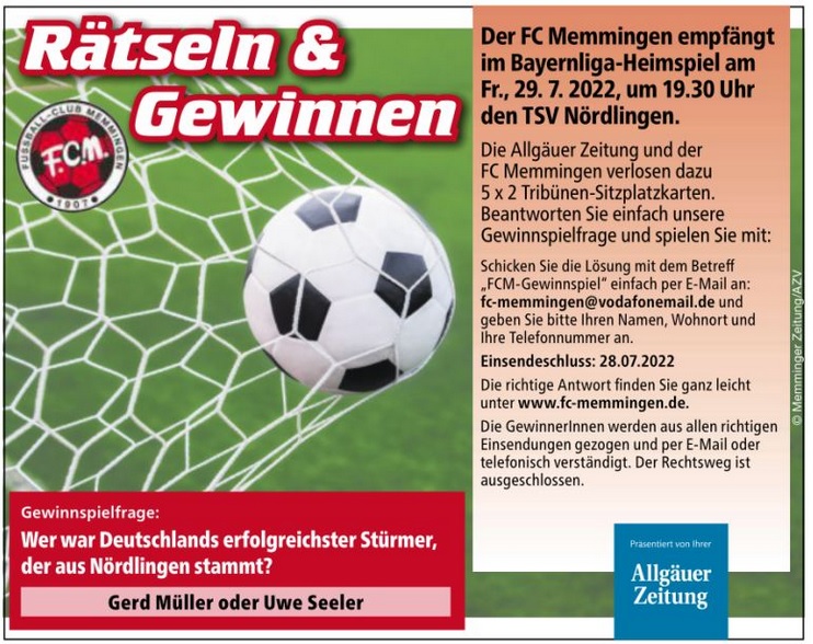 AZ Gewinnspiel Noerdlingen