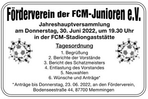 Einladung Junioren Foerderverein 300