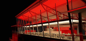 e con ArenaPark bei Nacht ROT 300