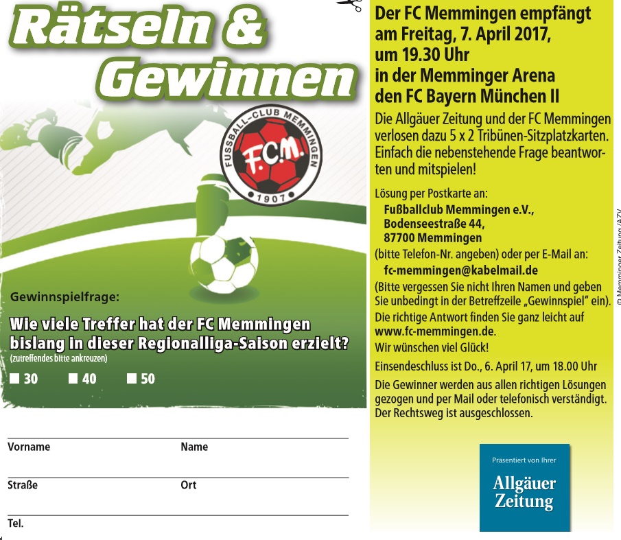 AZ Gewinnspiel Bayern II