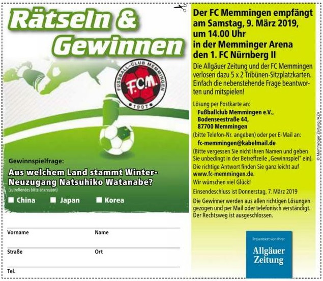 AZ Gewinnspiel Nuernberg